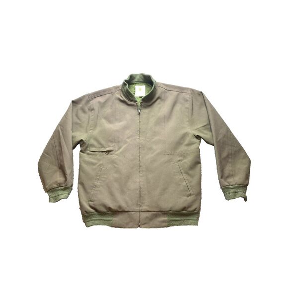 Vintage Capable Jacket Adult Medium Army Green Fade Full‎ Zip Bomber Coat Mens - Picture 1 of 9